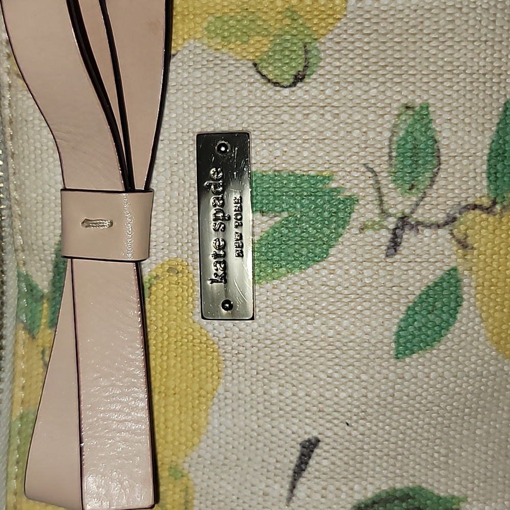 Kate Spade 💥RARE💥 Capri Espadrille Painterly Lemon Satchel Crossbody EUC #130 - Picture 12 of 12